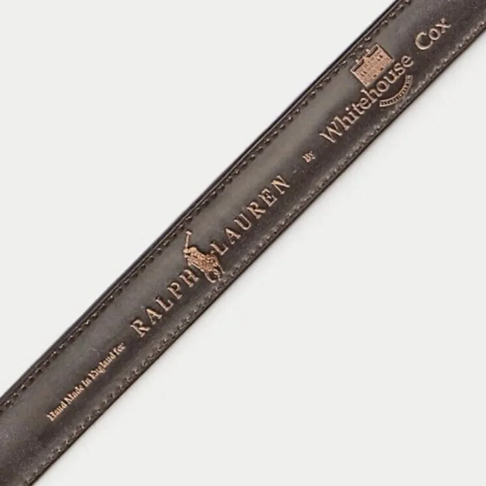 Polo Ralph Lauren Whitehouse Cox Teak Brown Men Leather Belt